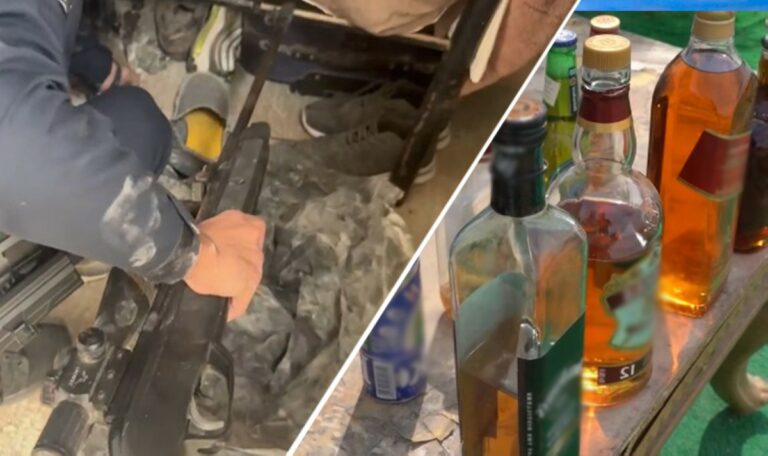 أسلحة-نارية-ومواد-مسكرة-بجواخير-مخالفة-في-'كبد'