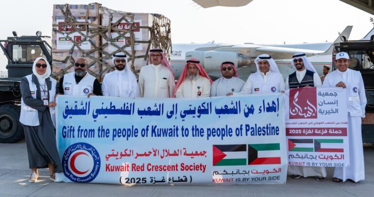 الكويت-تسيّر-الطائرة-الإغاثية-الخامسة-إلى-غزة-عبر-الجسر-الجوي-الثاني