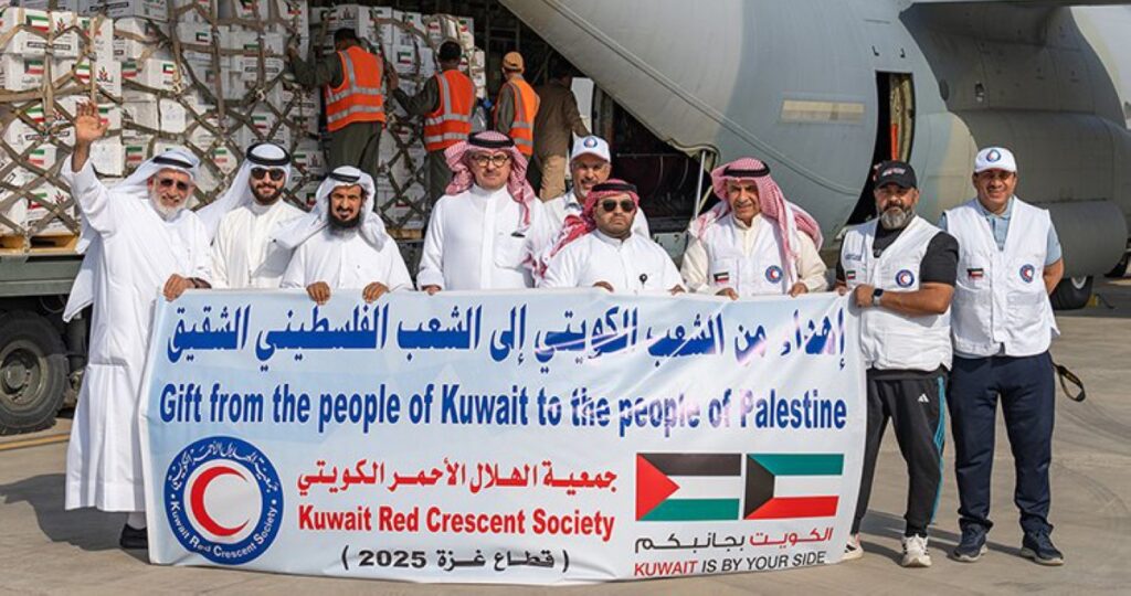 إقلاع-الطائرة-السادسة-من-الجسر-الجوي-الكويتي-الثاني-لإغاثة-غزة