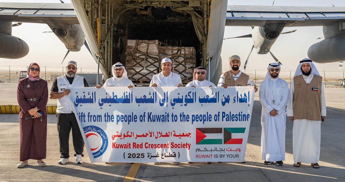 إقلاع-الطائرة-السابعة-من-الجسر-الجوي-الكويتي-الثاني-إلى-غزة
