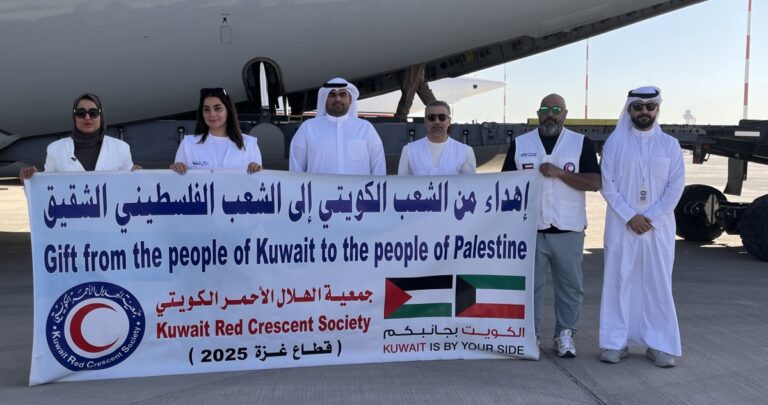 إقلاع-الطائرة-الـ19-من-الجسر-الجوي-الكويتي-الثاني-لإغاثة-غزة