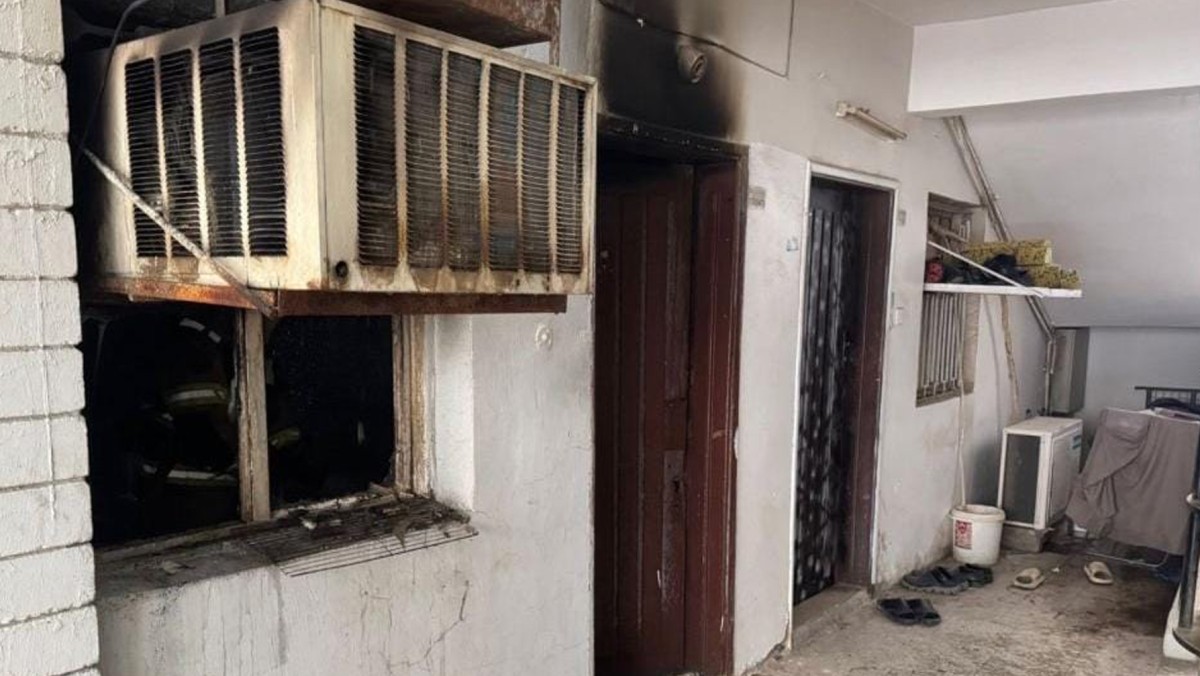 إصابة-شخص-بحريق-شقة-في-السالمية