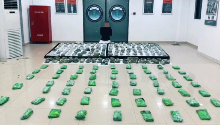 إحباط-تهريب-كمية-كبيرة-من-المخدرات-داخل-مركبة-قادمة-من-إيران-عبر-ميناء-الشويخ