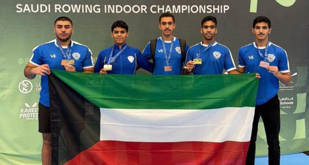 أبطال-الكويت-يحصدون-8-ميداليات-في-بطولة-السعودية-للتجديف-داخل-الصالات