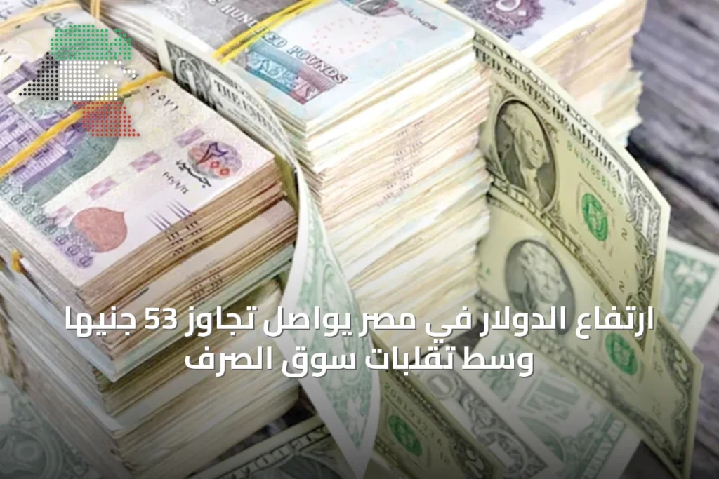 ارتفاع الدولار في مصر يواصل تجاوز 53 جنيهاً وسط تقلبات سوق الصرف 2 ارتفاع الدولار في مصر يواصل تجاوز 53 جنيهاً وسط تقلبات سوق الصرف