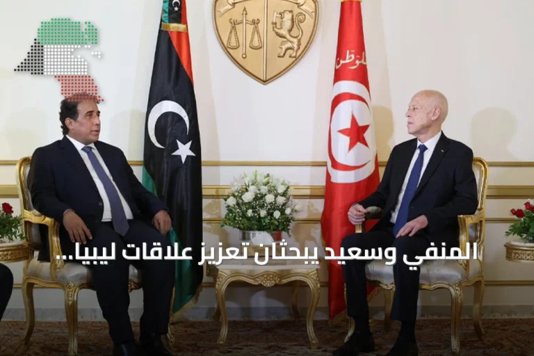 المنفي وسعيد يبحثان تعزيز علاقات ليبيا وتونس والتنسيق الإقليمي