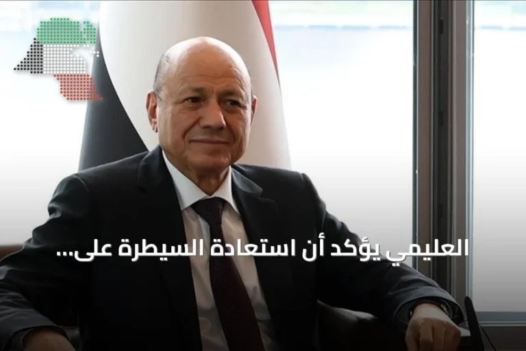 العليمي يؤكد أن استعادة السيطرة على الساحل اليمني تمثل مصلحة مشتركة لليمن ومصر والعالم