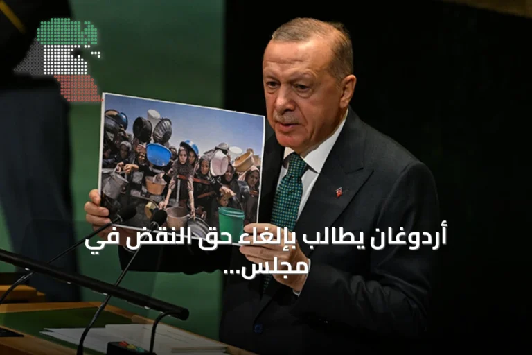 أردوغان يطالب بإلغاء حق النقض في مجلس الأمن وإصلاح جذري للنظام الدولي